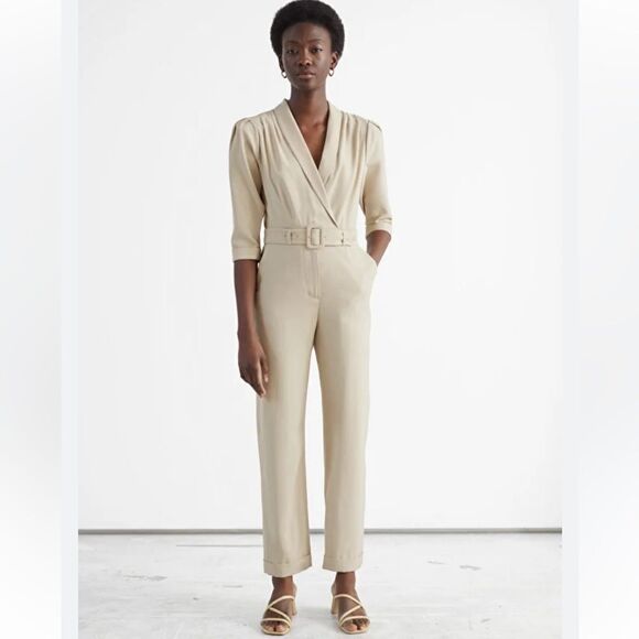 & Other Stories Surplice Wrap Jumpsuit NWT - Picture 2 of 5